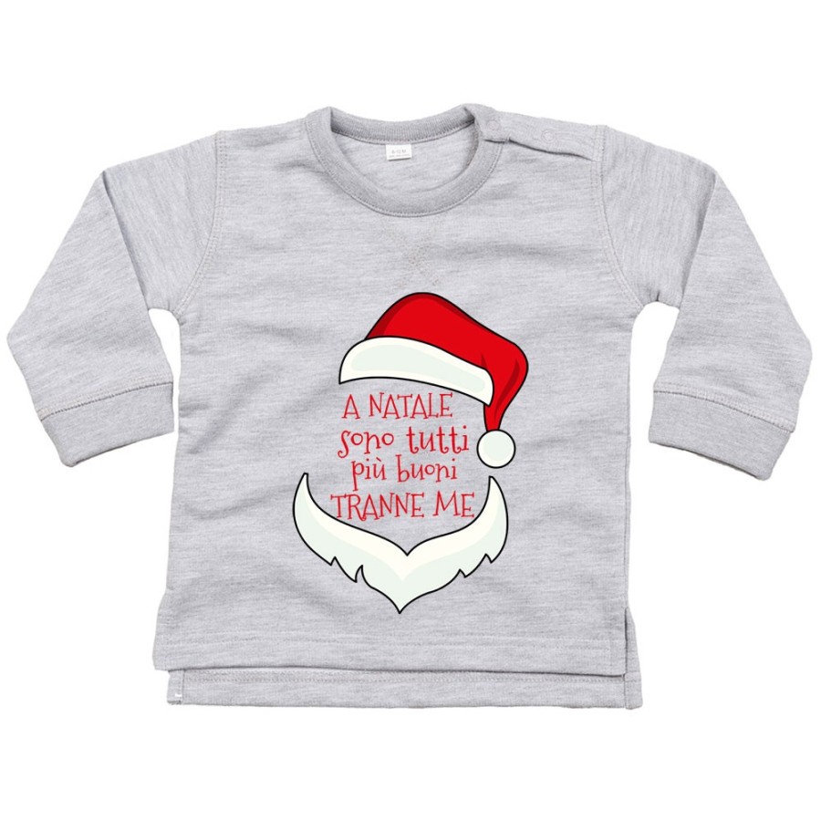 Felpa personalizzabile a natale sono tutti più buoni tranne me sono tutti più buoni tranne me Natale