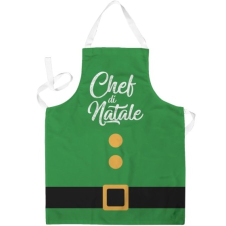 Grembiule personalizzabile con nome chef di natale elfo Natale