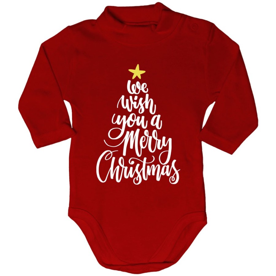 Body lupetto neonato we wish you a merry christmas Natale