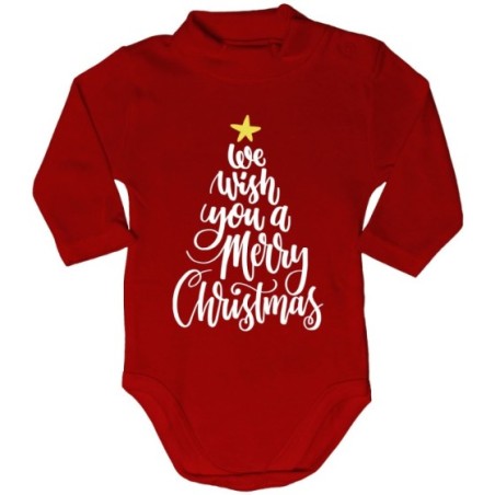 Body lupetto neonato we wish you a merry christmas Natale