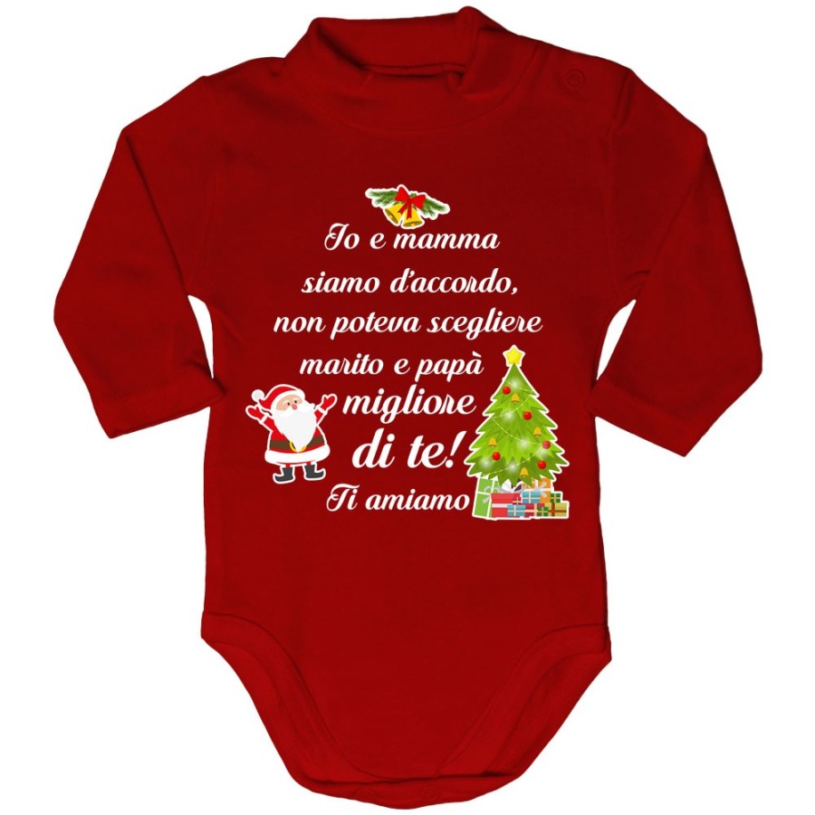 Body lupetto neonato papà non poteva scegliere mamma migliore di te natale Natale