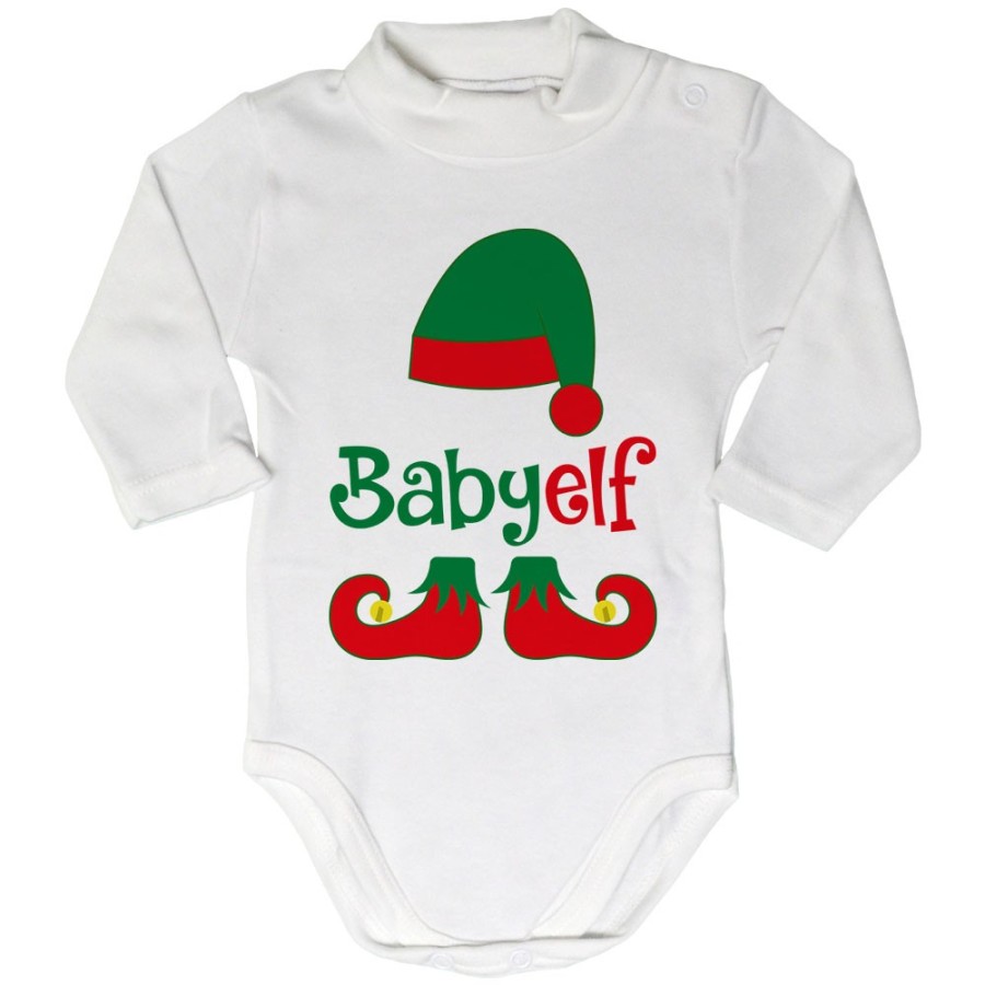 Body lupetto neonato personalizzabile con nome baby elf Natale