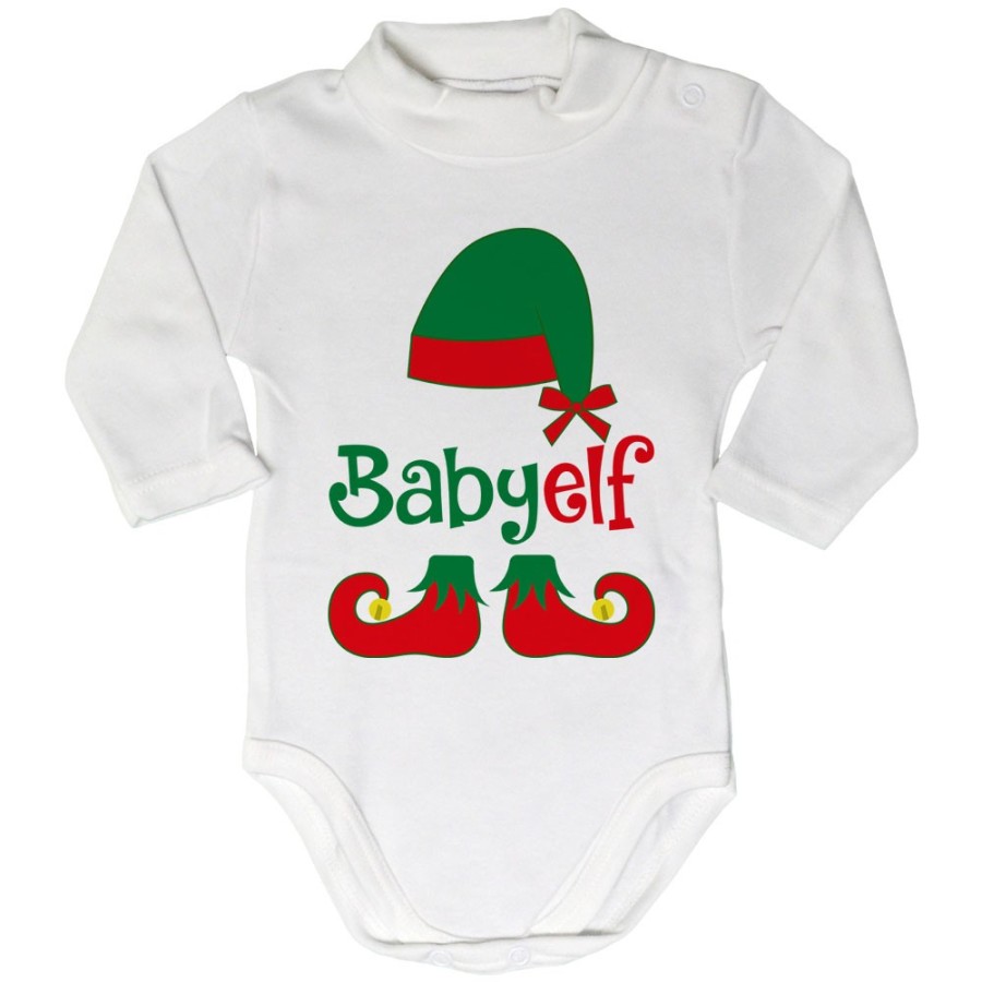 Body lupetto neonato personalizzabile con nome baby elf Natale