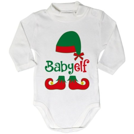 Body lupetto neonato personalizzabile con nome baby elf Natale
