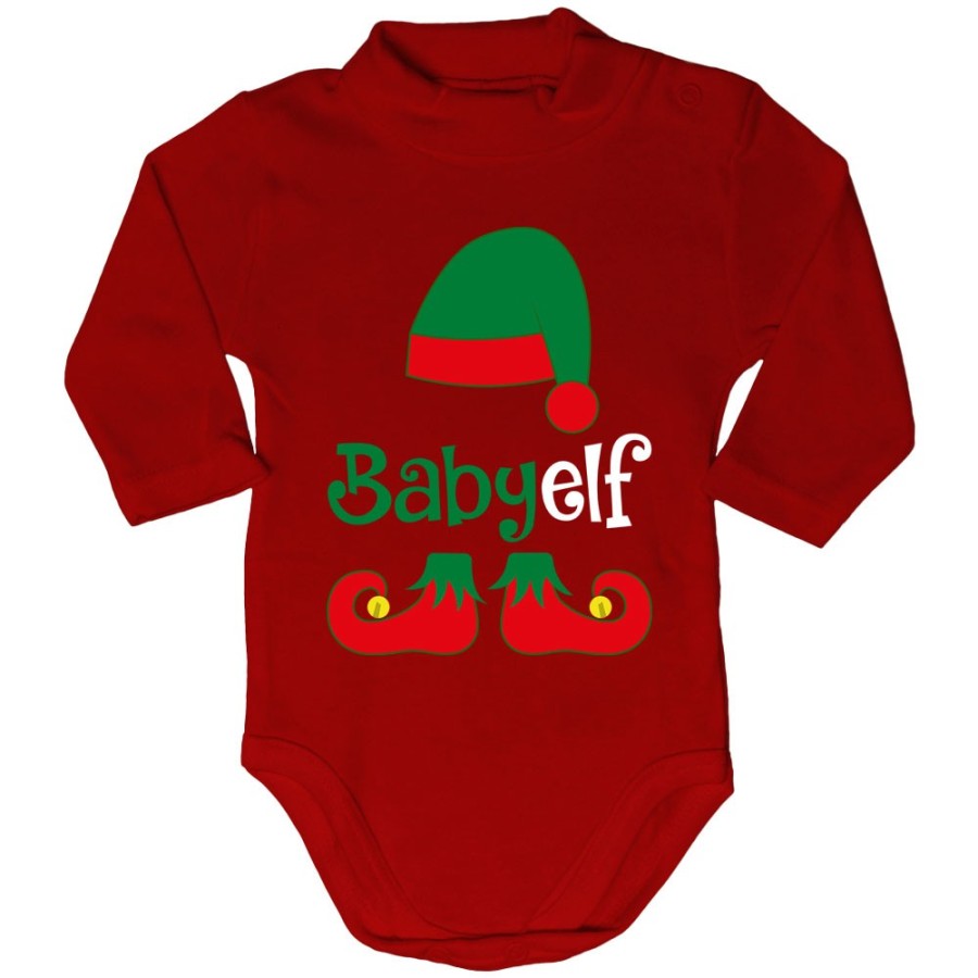 Body lupetto neonato personalizzabile con nome baby elf Natale