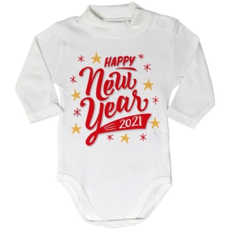 Body lupetto neonato personalizzato con anno happy new year