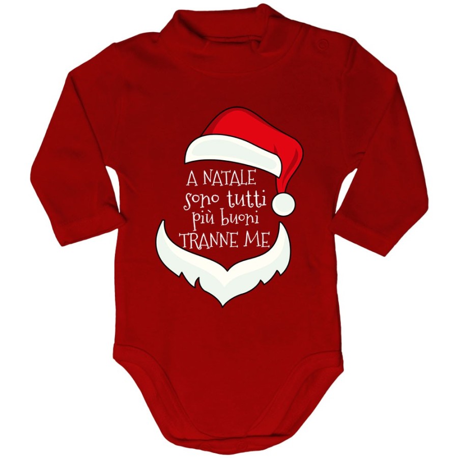 Body lupetto personalizzabile a natale sono tutti più buoni tranne me sono tutti più buoni tranne me Natale