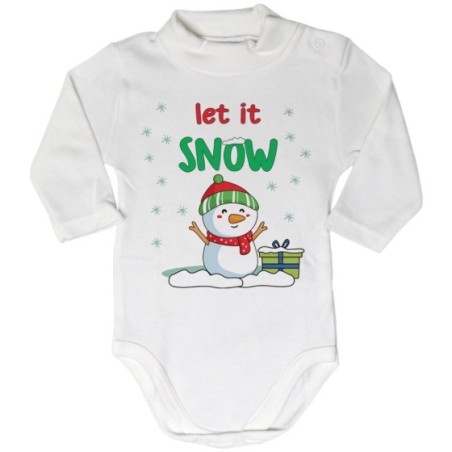 Body lupetto neonato let it snow