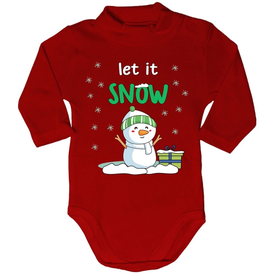Body lupetto neonato let it snow Natale