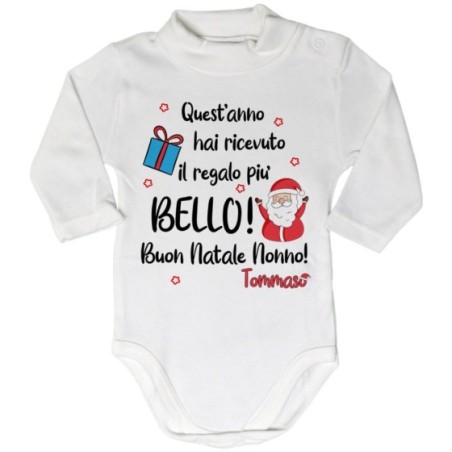 Body lupetto personalizzato con nome nonno quest'anno hai...