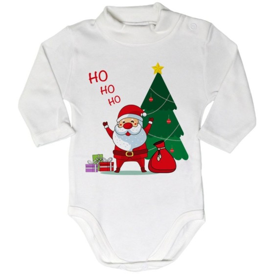 Body lupetto neonato personalizzabile con nome ho ho ho babbo natale Natale