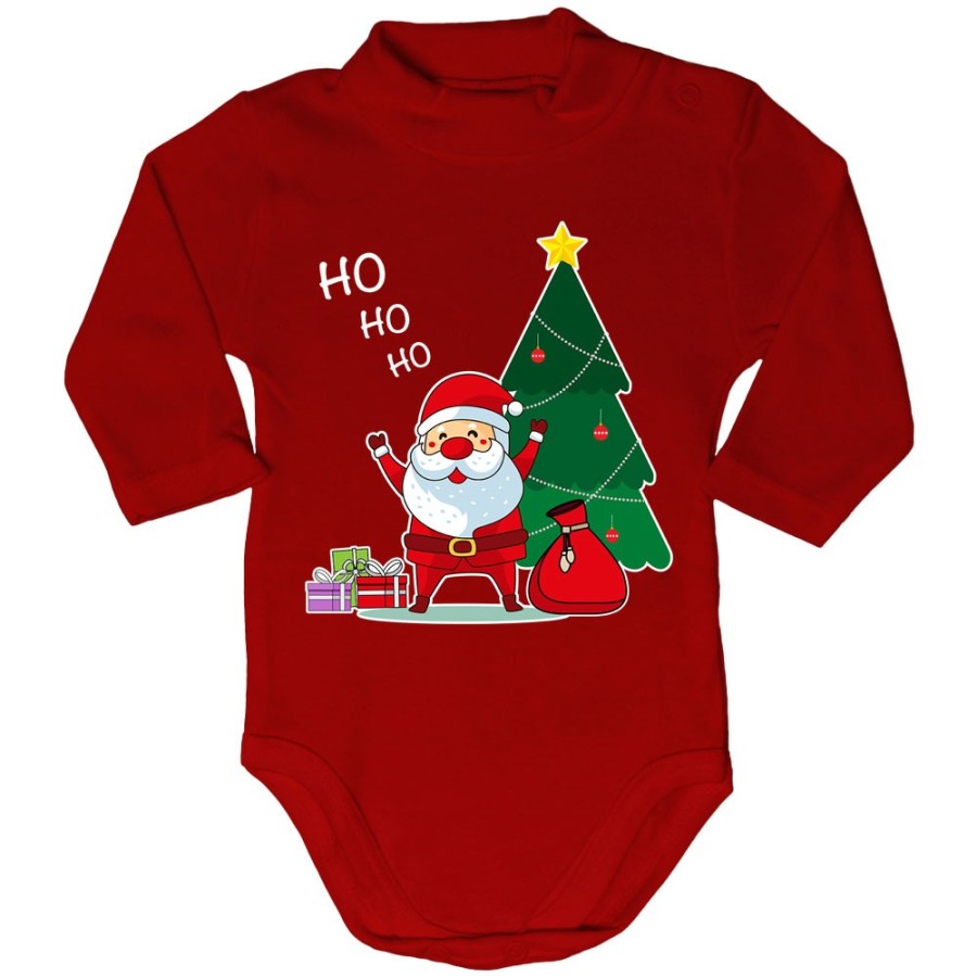 Body lupetto neonato personalizzabile con nome ho ho ho babbo natale Natale
