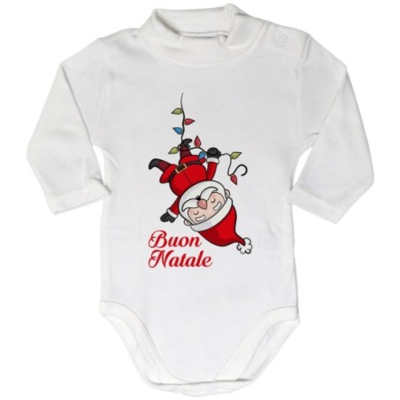 Body lupetto neonato personalizzabile con nome babbo...