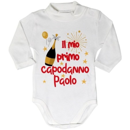 Body lupetto neonato personalizzato con nome il mio primo...