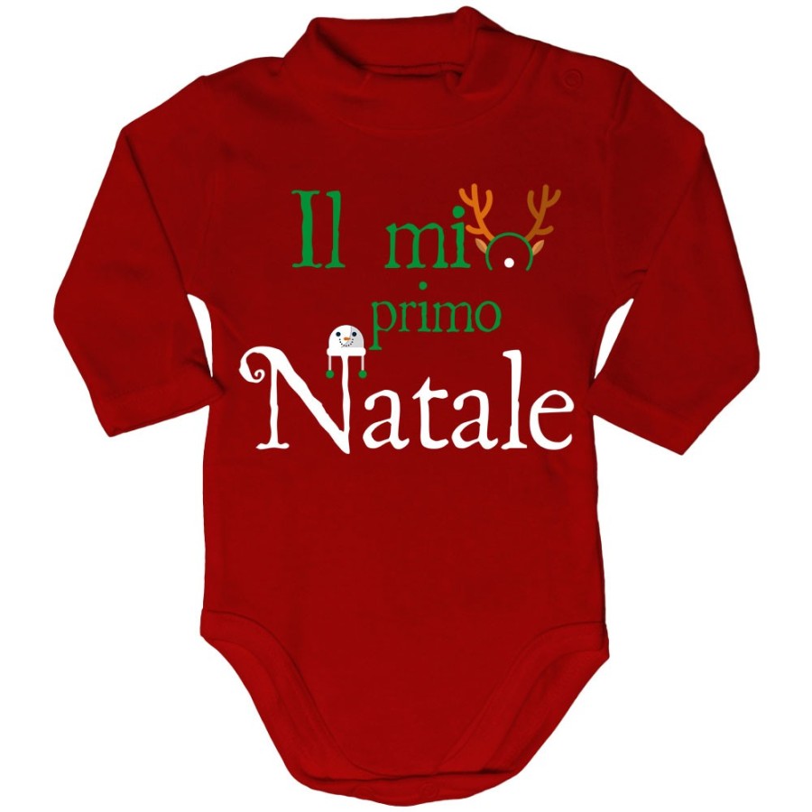 Body lupetto neonato il mio primo natale con cappello da renna Natale