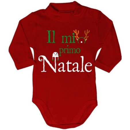 Body lupetto neonato il mio primo natale con cappello da renna Natale