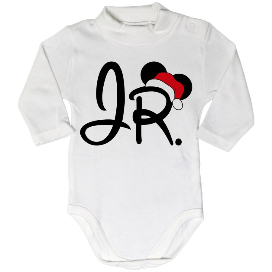 Body lupetto neonato personalizzabile con nome jr con cappello natalizio Natale