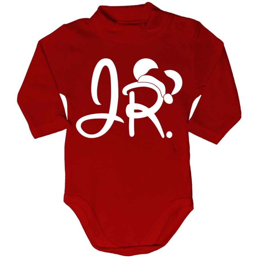 Body lupetto neonato personalizzabile con nome jr con cappello natalizio Natale
