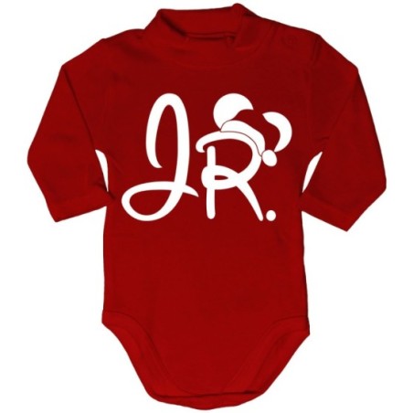 Body lupetto neonato personalizzabile con nome jr con cappello natalizio Natale