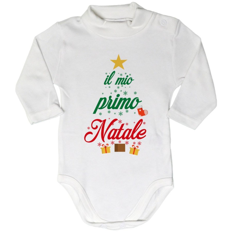 Body lupetto neonato il mio primo natale a forma di albero natalizio Natale
