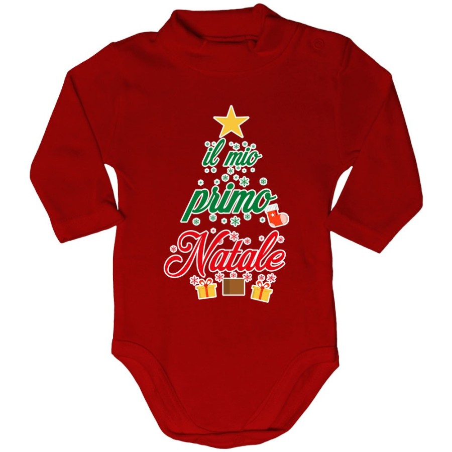 Body lupetto neonato il mio primo natale a forma di albero natalizio Natale