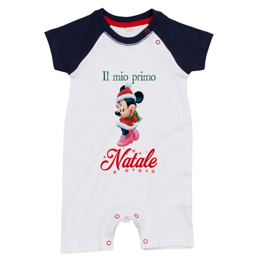 Pagliaccetto neonata personalizzabile con nome minnie il mio primo natale Natale