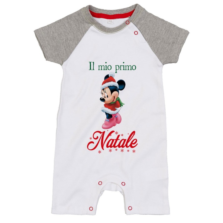 Pagliaccetto neonata personalizzabile con nome minnie il mio primo natale Natale