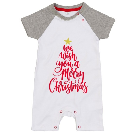 Pagliaccetto neonato we wish you a merry christmas Natale