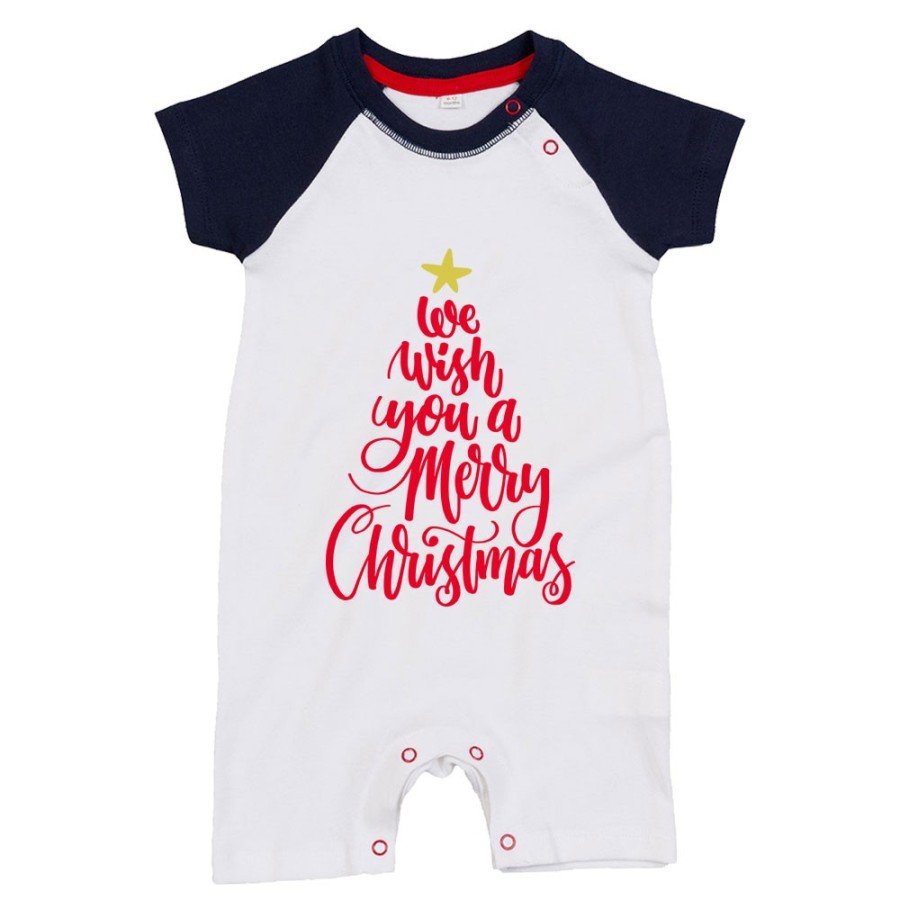 Pagliaccetto neonato we wish you a merry christmas Natale