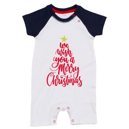 Pagliaccetto neonato we wish you a merry christmas Natale