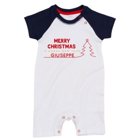 Pagliaccetto neonato personalizzato con nome merry...