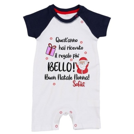 Pagliaccetto personalizzato con nome nonno quest'anno hai ricevuto il regalo più bello natale Natale