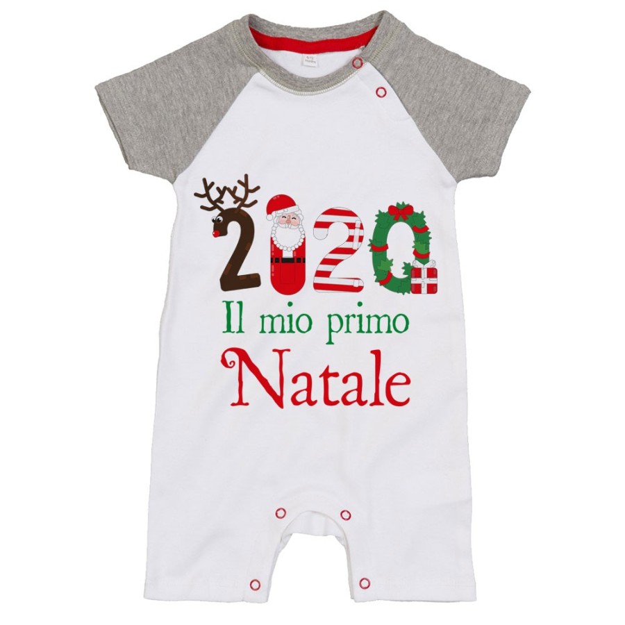 Pagliaccetto neonato personalizzabile con nome e anno il mio primo natale Natale