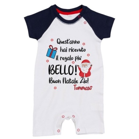 Pagliaccetto neonato personalizzato con nome zio...