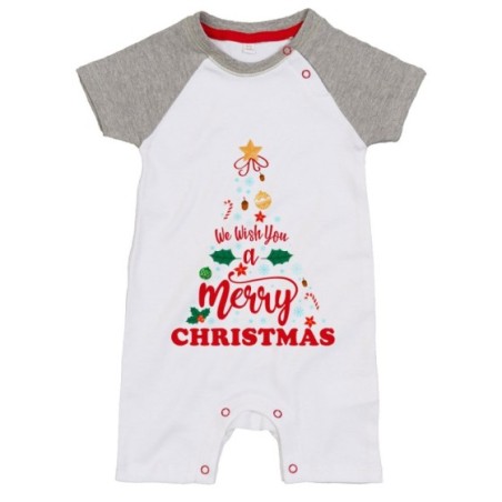 Pagliaccetto neonato personalizzabile con nome we wish you a merry christmas Natale