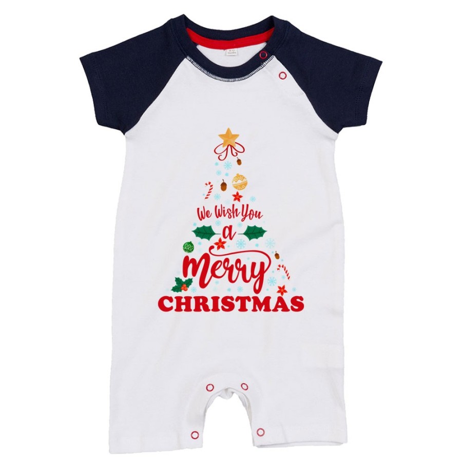 Pagliaccetto neonato personalizzabile con nome we wish you a merry christmas Natale