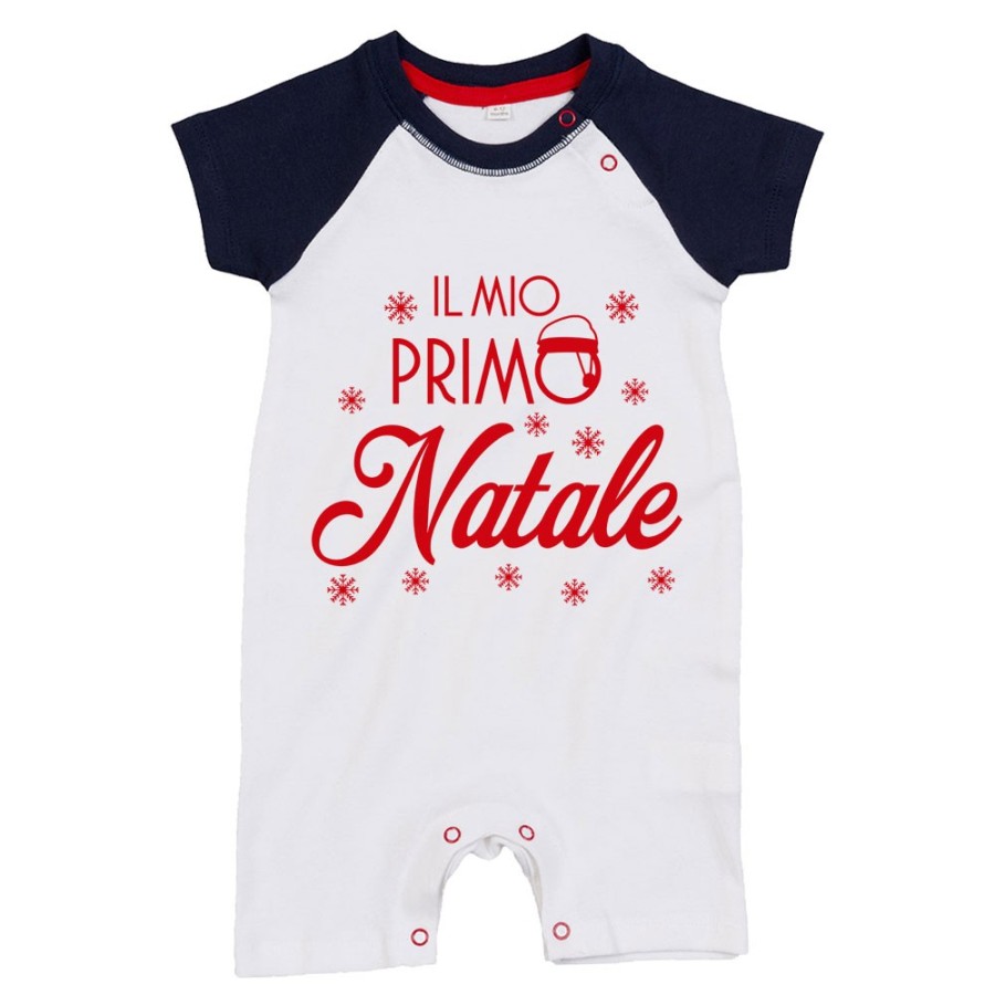 Pagliaccetto neonato personalizzabile con nome il mio primo natale con cappello di natale Natale