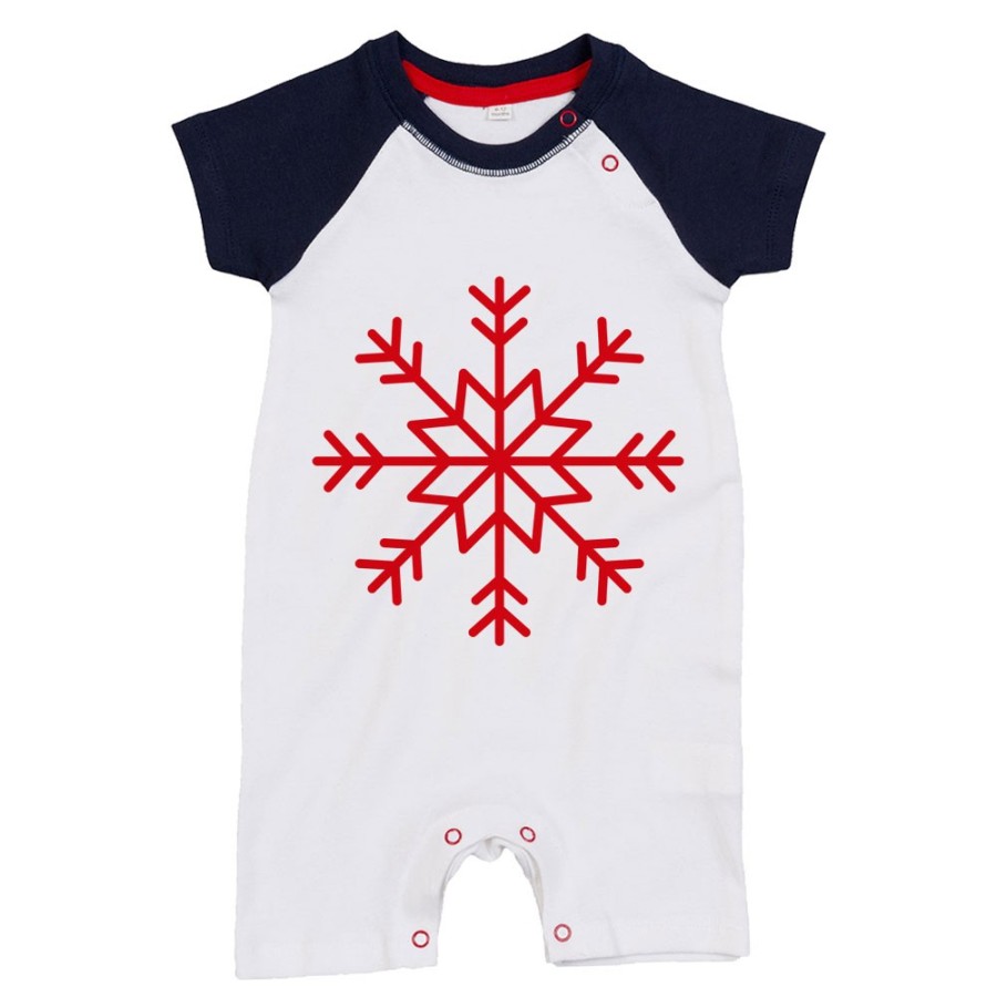 Pagliaccetto neonato fiocco di neve Natale