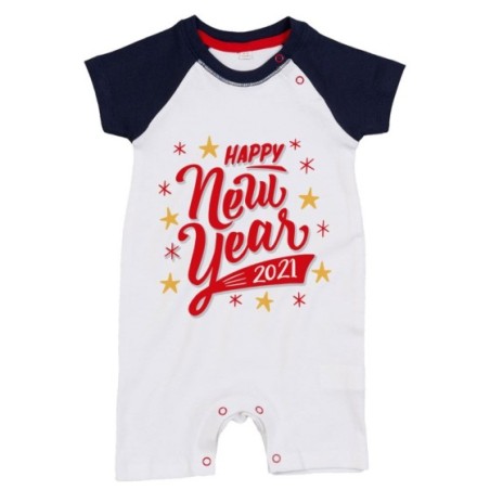 Pagliaccetto neonato personalizzato con anno happy new year Natale
