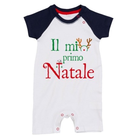 Pagliaccetto neonato il mio primo natale con cappello da...