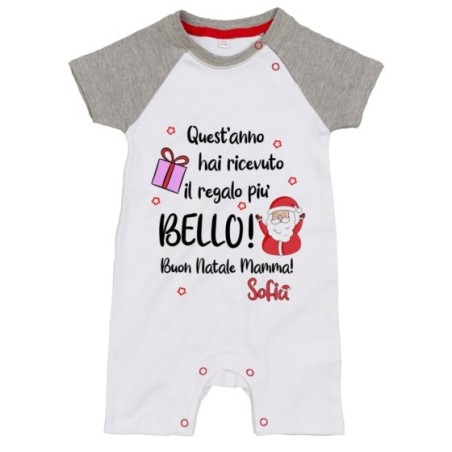 Pagliaccetto personalizzato con nome mamma quest'anno hai...