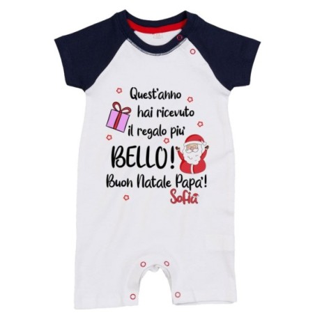 Pagliaccetto personalizzato con nome mamma quest'anno hai ricevuto il regalo più bello natale Natale