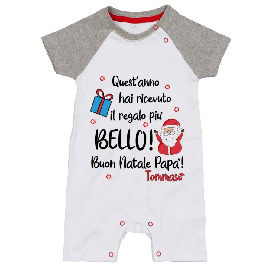 Pagliaccetto personalizzato con nome mamma quest'anno hai ricevuto il regalo più bello natale Natale