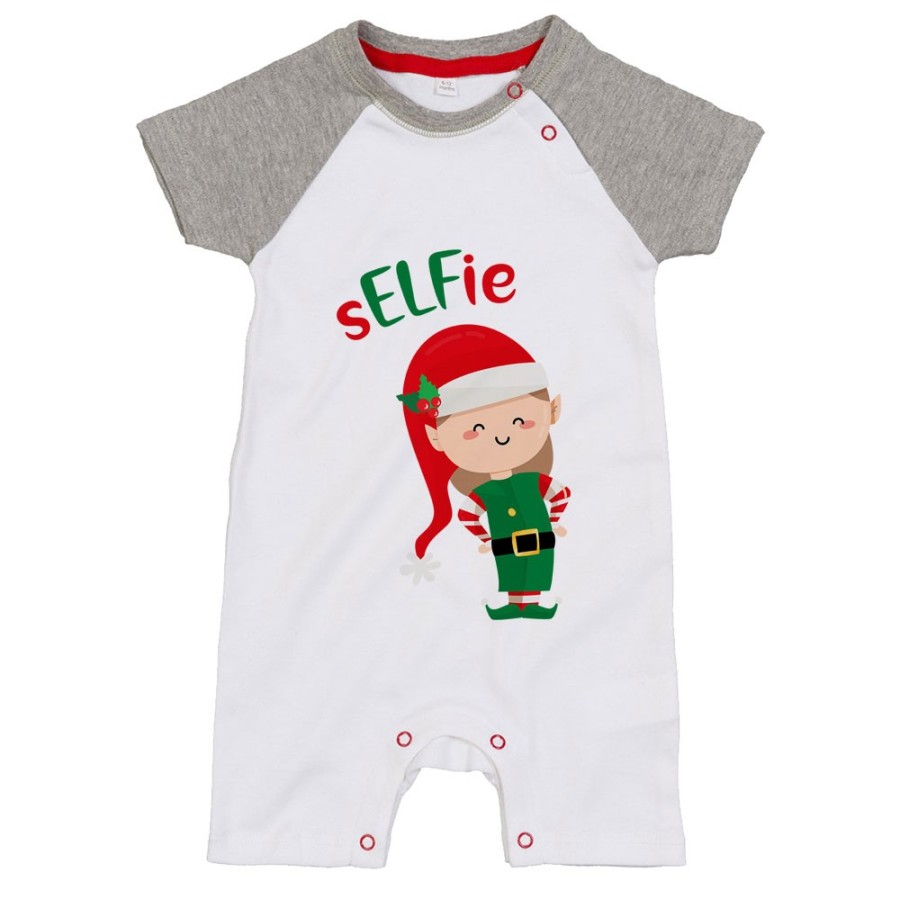 Pagliaccetto neonato personalizzabile con nome selfie Natale