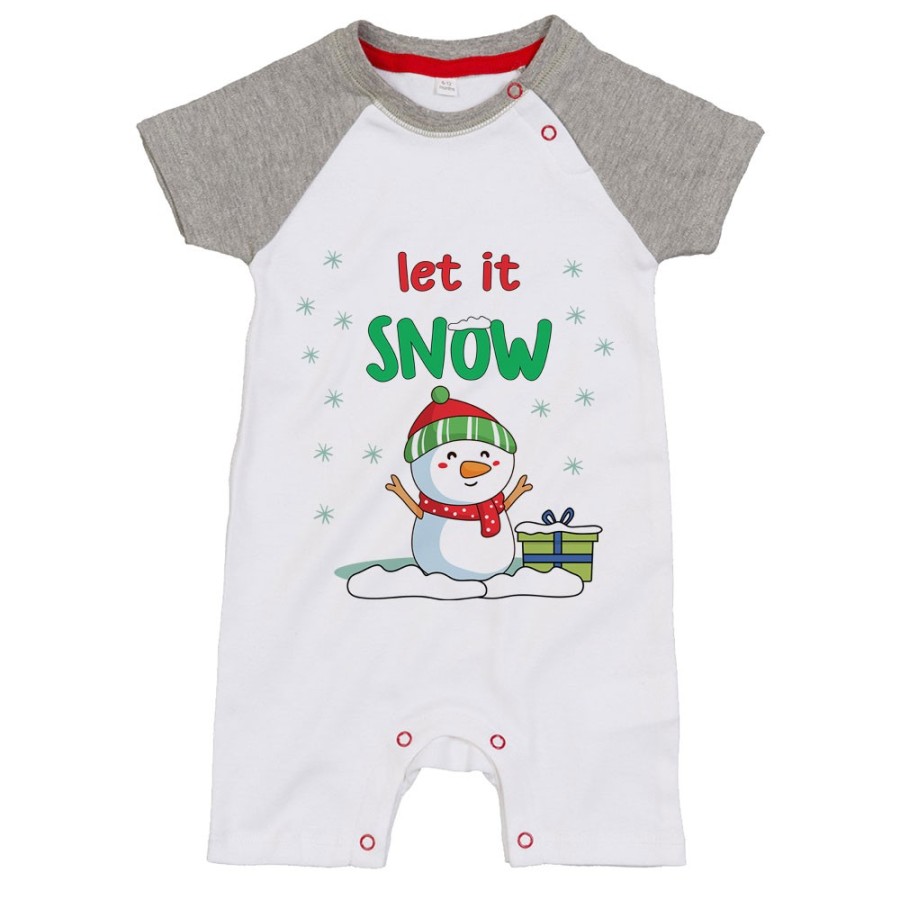 Pagliaccetto neonato let it snow Natale