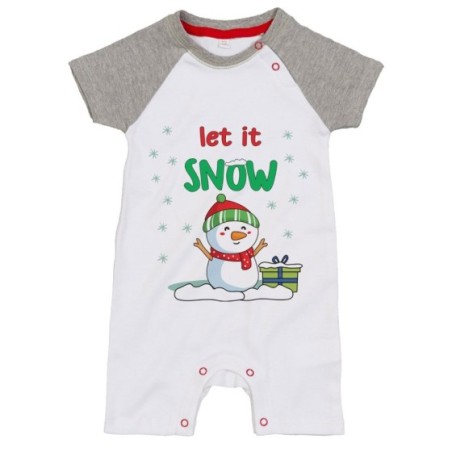 Pagliaccetto neonato let it snow Natale