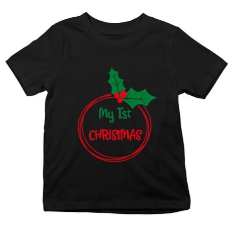 T-shirt bambino personalizzabile con nome my first christmas