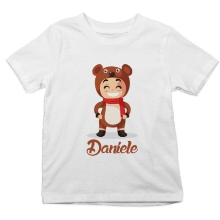 T-shirt bambino personalizzata con nome baby orso