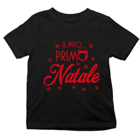 T-shirt bambino personalizzabile con nome il mio primo natale con cappello di natale Natale
