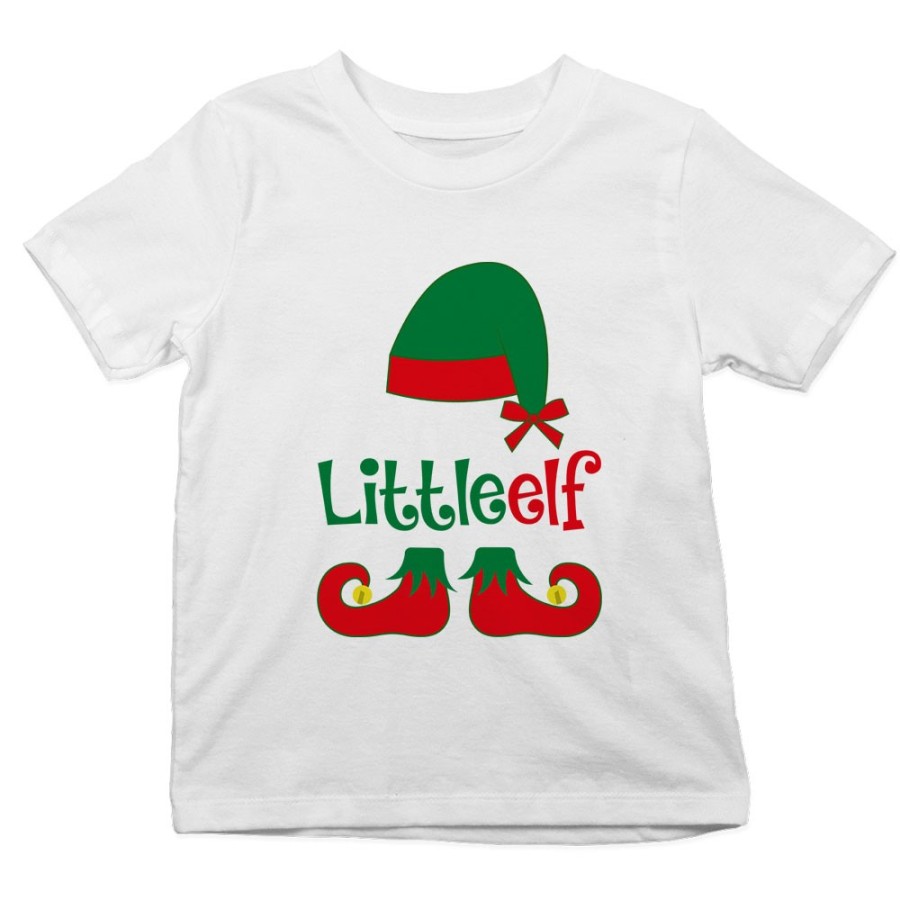 T-shirt bambino personalizzabile con nome little elf Natale